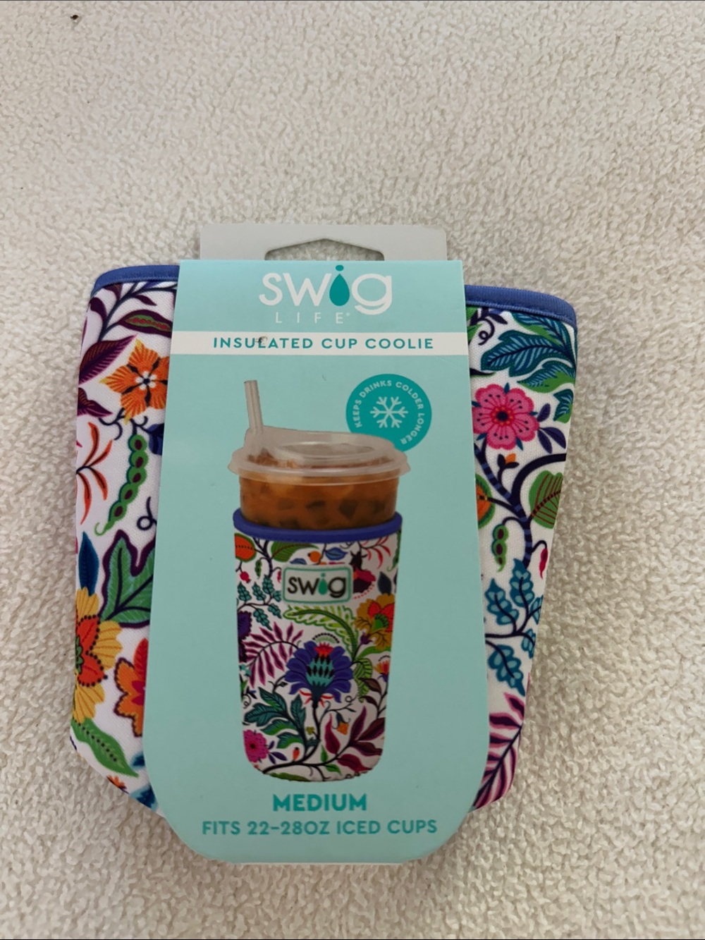 Swig Life Insulated Cup Coozie - Floral Multi